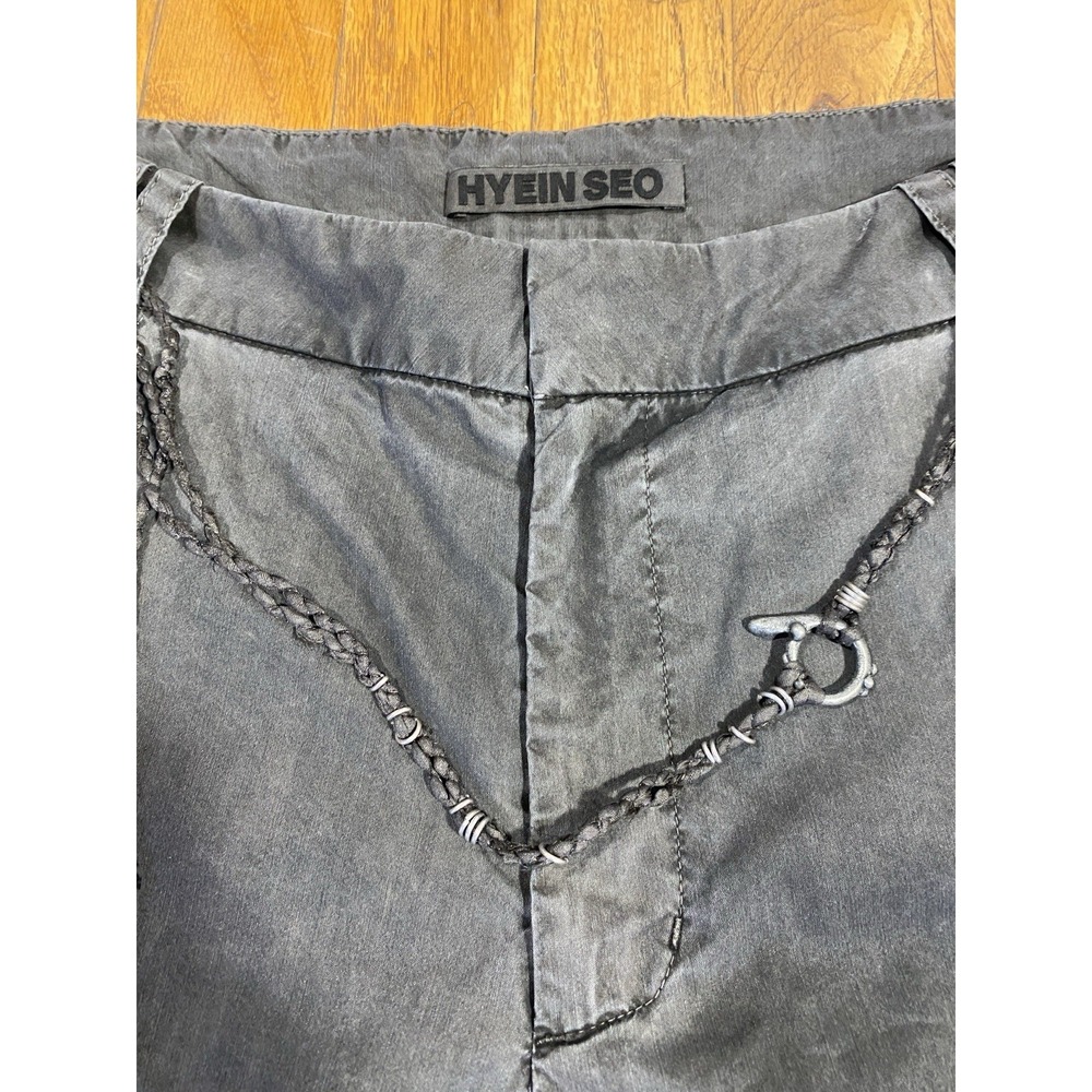 Hyein Seo Grey Pants Trousers Size 2 Women's with unique Belt attachment